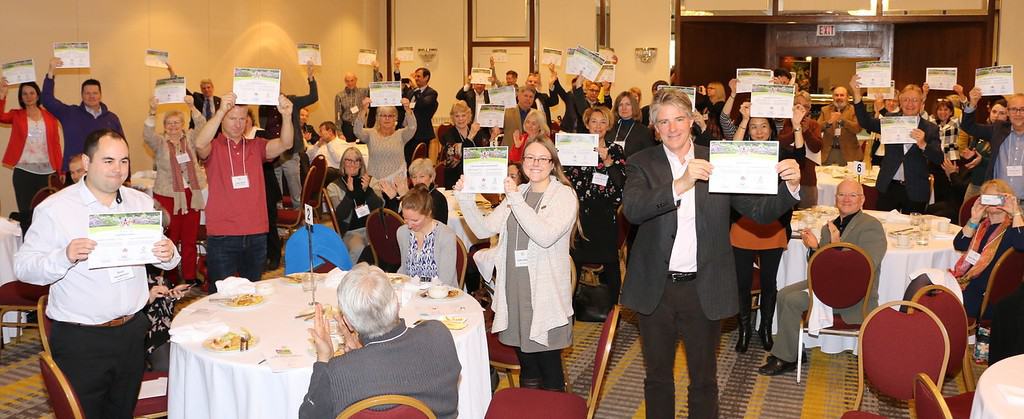 Some of the 150 Garden Experience winners were able to receive thier awards in person at the Garden Tourism Conference in Toronto.