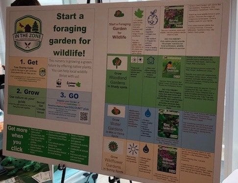 Start a foraging garden sign at native plants forum