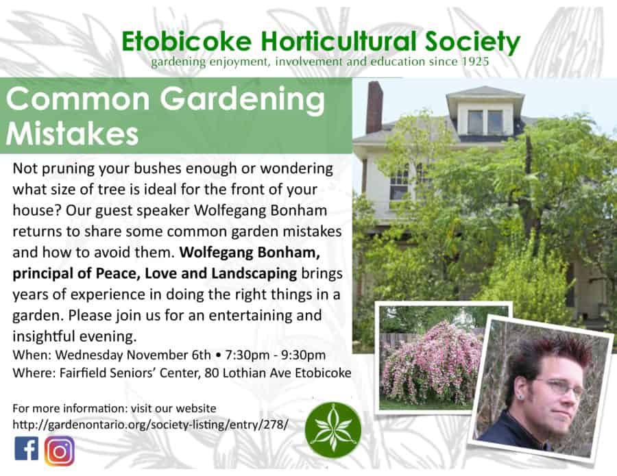 Common Gardening Mistakes